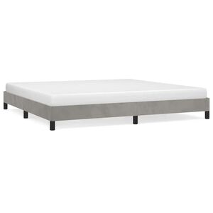 vidaXL R&aacute;m postele bez matrace světle &scaron;ed&yacute; 200 x 200 cm samet