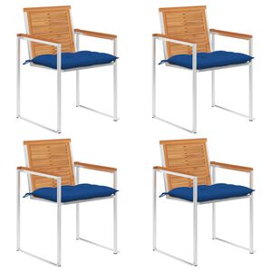 vidaXL Zahradn&iacute; židle 4 ks s podu&scaron;kami masivn&iacute; ak&aacute;ciov&eacute; dřevo