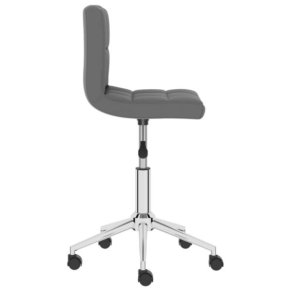 vidaXL Otočn&eacute; j&iacute;deln&iacute; židle 6 ks &scaron;ed&eacute; uměl&aacute; kůže