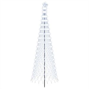 vidaXL LED v&aacute;nočn&iacute; strom 300 cm 350 LED Studen&aacute; b&iacute;l&aacute; Železo Čern&aacute;