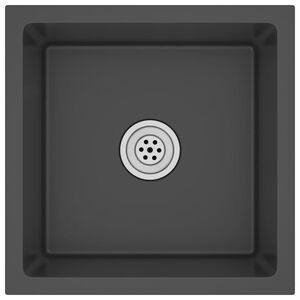 vidaXL Ručně vyroben&yacute; kuchyňsk&yacute; dřez čern&yacute; nerezov&aacute; ocel