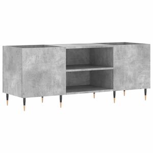 vidaXL Skř&iacute;ňka na LP desky betonově &scaron;ed&aacute; 121x38x48 cm kompozitn&iacute; dřevo