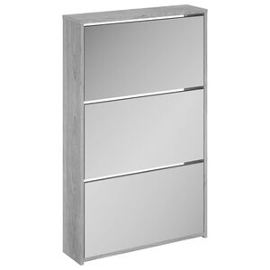 vidaXL Botn&iacute;k se zrcadlem 3patrov&yacute; &scaron;ed&aacute; sonoma 63x17x102,5 cm