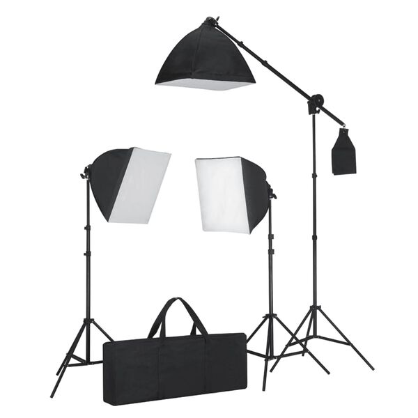 vidaXL Fotostudio set se softboxy a fotopozad&iacute;m