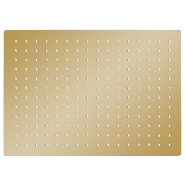 vidaXL De&scaron;ťov&aacute; sprchov&aacute; hlavice nerezov&aacute; ocel 40x30 cm obd&eacute;ln&iacute;k zlat&aacute;