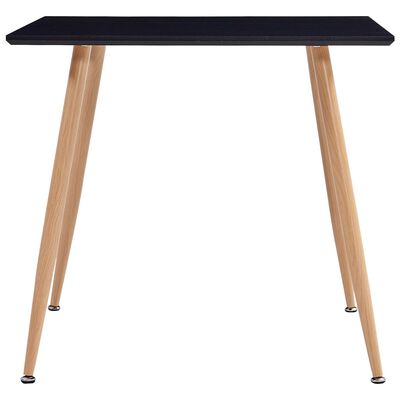 vidaXL Jídelní stůl černý a dubový 80,5 x 80,5 x 73 cm MDF