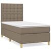 vidaXL Box spring postel s matrac&iacute; taupe 100 x 200 cm textil