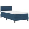 vidaXL Postel s boxspringem s LED p&aacute;sky Modr&aacute; 90 x 200 cm textil