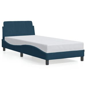 vidaXL R&aacute;m postele s čelem Dover modr&yacute; 80 x 200 cm samet