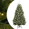 vidaXL Uměl&yacute; v&aacute;nočn&iacute; stromeček 180 cm 300 LED Tepl&aacute; b&iacute;l&aacute; PVC a ocel