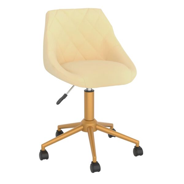 vidaXL Otočn&eacute; j&iacute;deln&iacute; židle 4 ks kr&eacute;mov&eacute; samet