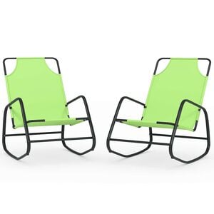 vidaXL Houpac&iacute; leh&aacute;tka 2 ks zelen&aacute; ocel a textilen