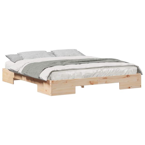 vidaXL R&aacute;m postele Hněd&aacute; 180 x 200 cm Masivn&iacute; borovicov&eacute; dřevo