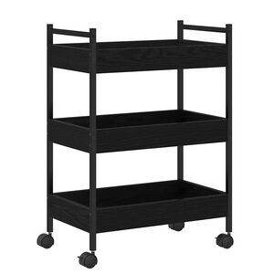 vidaXL Kuchyňsk&yacute; voz&iacute;k Čern&yacute; dub 50 x 30 x 70 cm Kompozitn&iacute; dřevo
