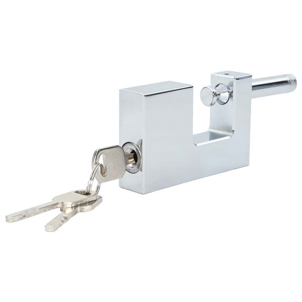 vidaXL visac&iacute; z&aacute;mek 6 pcs Stř&iacute;brn&aacute; 7,8 x 2 x 5 cm Železo