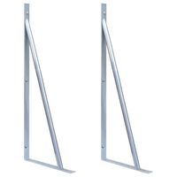 vidaXL Podpěry pro plotové sloupky 2 ks pozinkovaná ocel
