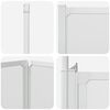 vidaXL Koupelná zástěna Mléčné 120 x 70 x 137 cm Hliník & PP panel