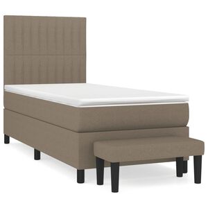 vidaXL Box spring postel s matrac&iacute; taupe 80x200 cm textil
