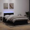 vidaXL Box spring postel s matrac&iacute; a LED čern&aacute; 120x210 cm samet