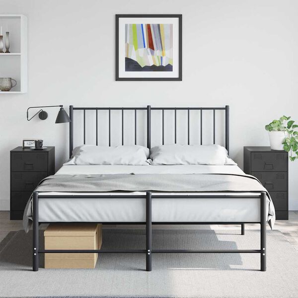 vidaXL Noční stolky 2 ks černé 34,5 x 39 x 62 cm ocel