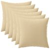 vidaXL Povlak na pol&scaron;t&aacute;ř 6 pcs HEERLEN B&eacute;žov&aacute; 30 x 30 cm Polyester