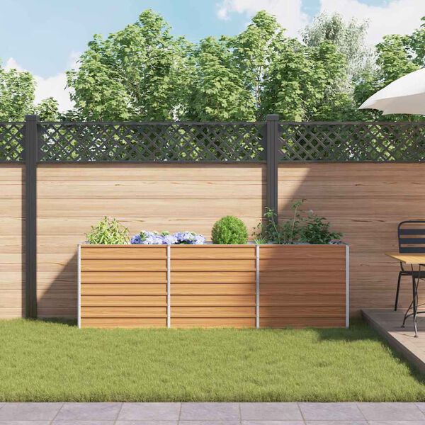 vidaXL Zahradní vyvýšený záhon 240x40x77 cm pozinkovaná ocel stříbrný