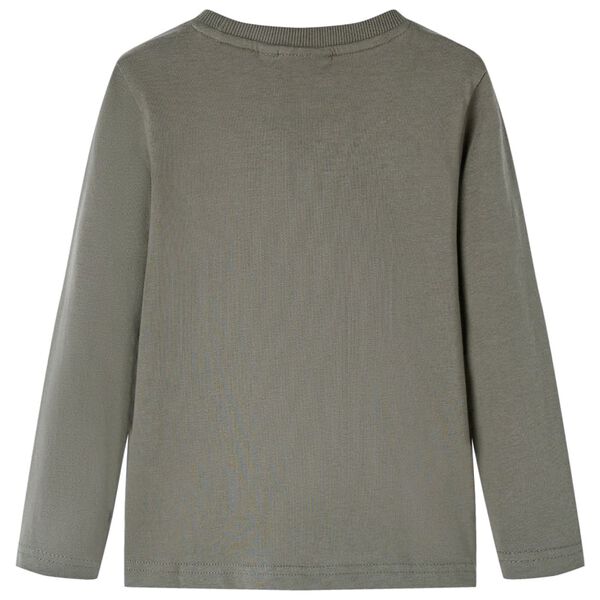 Dětsk&eacute; tričko s dlouh&yacute;m ruk&aacute;vem khaki 104