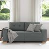 vidaXL Loveseat Sofa Tmavě &scaron;ed&aacute; 140 cm textil