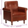 vidaXL Klubov&eacute; křeslo hněd&eacute; prav&aacute; kůže