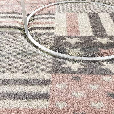 vidaXL Dětský koberec 160 x 230 cm vzor hvězd růžový