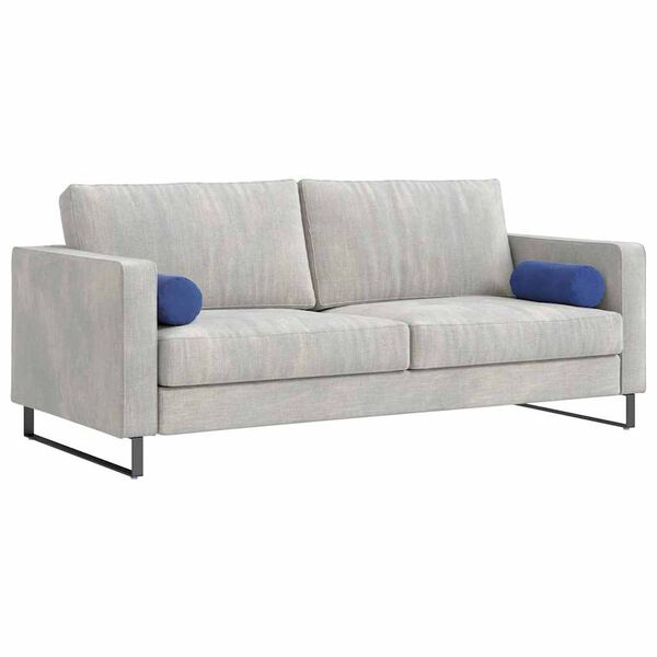 vidaXL Polštáře 2 pcs Policová modrá Ø 15 x 40 cm Žebrovaná látka