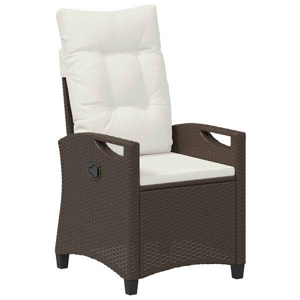 vidaXL Zahradn&iacute; křeslo 2 pcs Hněd&aacute; a kr&eacute;mov&aacute; 56 x 60 x 112 cm