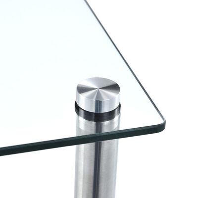 vidaXL 3patrová police průhledná 40 × 40 × 67 cm tvrzené sklo