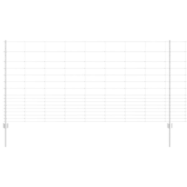 vidaXL Plot s sloupkem Stříbrná 1,2 x 25 m Ocel