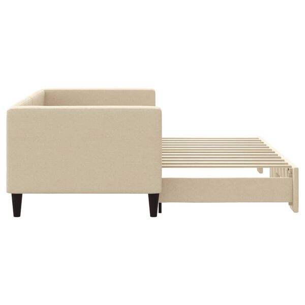 vidaXL Válenda s přistýlkou krémová 80 x 200 cm textil