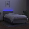 vidaXL Box spring postel s matrac&iacute; a LED světle &scaron;ed&aacute; 80x200 cm textil
