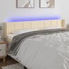 vidaXL Čelo postele s LED kr&eacute;mov&eacute; 163 x 16 x 78/88 cm textil