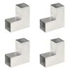 vidaXL Tr&aacute;mov&aacute; spojka 4 ks ve tvaru L pozinkovan&yacute; kov 81 x 81 mm