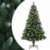 vidaXL Uměl&yacute; v&aacute;nočn&iacute; stromeček 120 cm 150 LED Tepl&aacute; b&iacute;l&aacute; PVC a kov