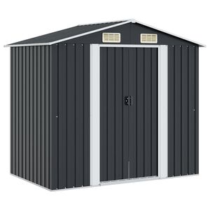 vidaXL Zahradn&iacute; domek na n&aacute;řad&iacute; antracitov&yacute; ocel 204 x 132 x 186 cm