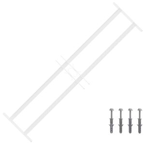 vidaXL Zabezpečovac&iacute; mř&iacute;ž pro okna se 2 př&iacute;čn&yacute;mi li&scaron;tami 63-114 cm