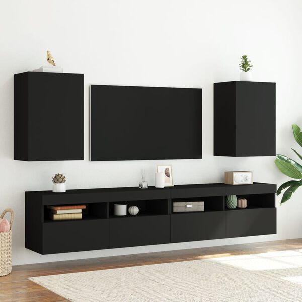 vidaXL N&aacute;stěnn&aacute; TV skř&iacute;ňka čern&aacute; 40,5 x 30 x 60 cm kompozitn&iacute; dřevo
