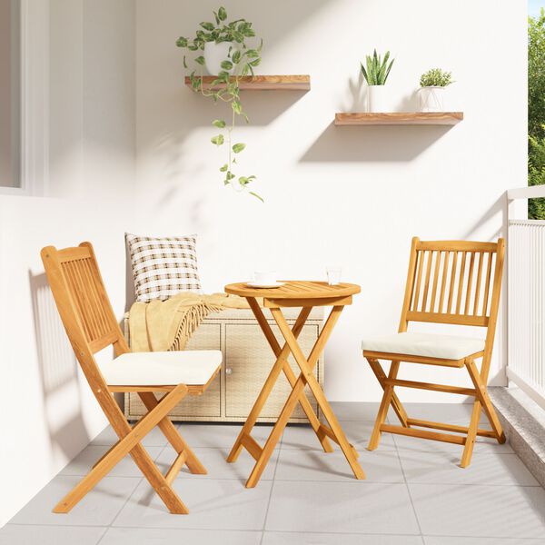 vidaXL Zahradní bistro set 3 pcs Hnědá masivní akáciové dřevo