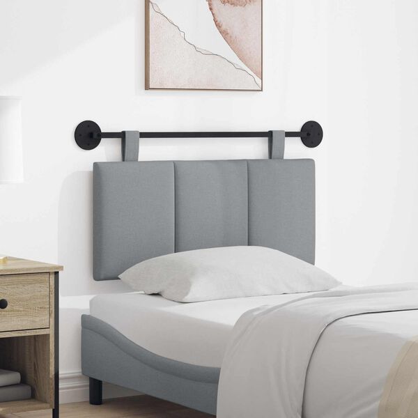 vidaXL Z&aacute;věsn&aacute; čeln&iacute; deska N&aacute;stěnn&yacute; Světle &scaron;ed&aacute; 90 x 55 x 5 cm textil