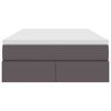 vidaXL Postel s úložným prostorem a matrací Šedá 120 x 200 cm