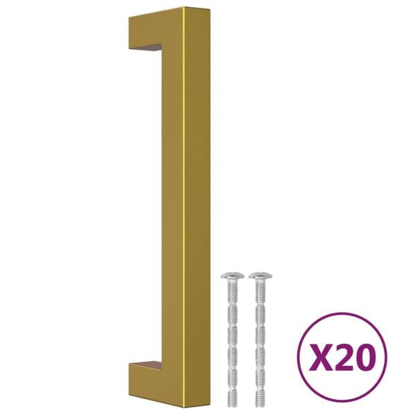 vidaXL N&aacute;bytkov&eacute; &uacute;chytky 20 ks zlat&eacute; 128 mm nerezov&aacute; ocel