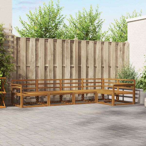 vidaXL Venkovn&iacute; pohovkov&aacute; souprava 5 pcs Př&iacute;rodn&iacute;