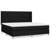 vidaXL Box spring postel s matrac&iacute; čern&aacute; 200x200 cm textil