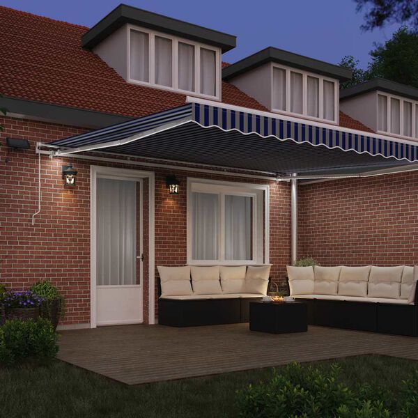 vidaXL Budsorovateln&eacute; zastře&scaron;en&iacute; Modr&aacute; a b&iacute;l&aacute; 500 &times; 300 cm