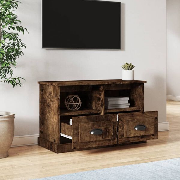 vidaXL TV skř&iacute;ňka kouřov&yacute; dub 80 x 35 x 50 cm kompozitn&iacute; dřevo